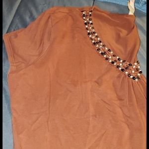 XL Ruby Rd. Beaded V-neck Collar